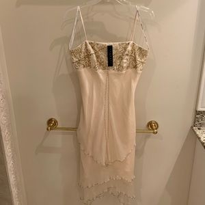 NWT cream & gold Laundry dress